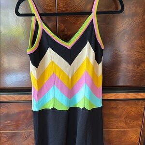 Moschino Colorful Chevron Knit Dress